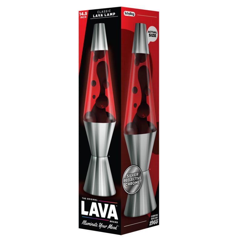 14.5″ Lava Lamp Chrome Plated Crimson - US 6490