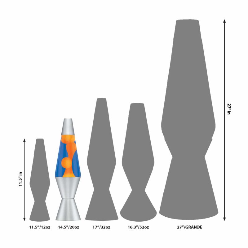 14.5” LAVA Lamp – Orange/Blue/Silver - US 4798
