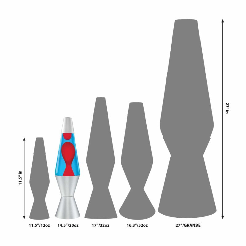 14.5″ LAVA Lamp – Red/Blue/Silver - US 5485