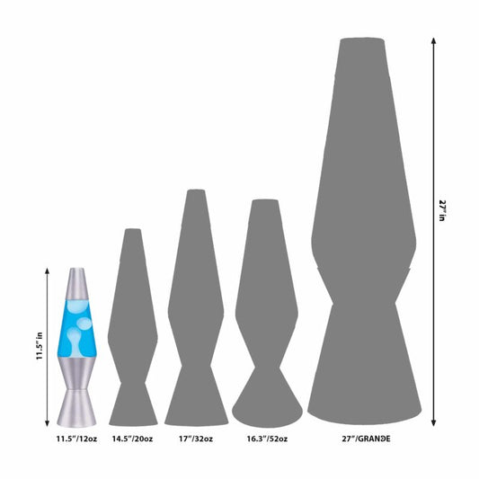 11.5″ LAVA Lamp – White/Blue/Silver - US 5481