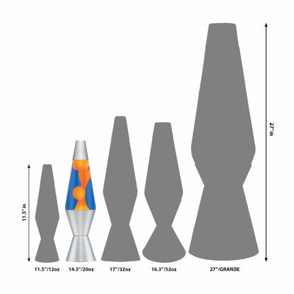 14.5” LAVA Lamp – Orange/Blue/Silver - US 4798