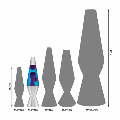 14.5″ LAVA Lamp – Purple/Blue/Silver - US 1590