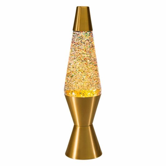 14.5″ LAVA Lamp Rainbow Glitter – Clear/Gold - US 7821