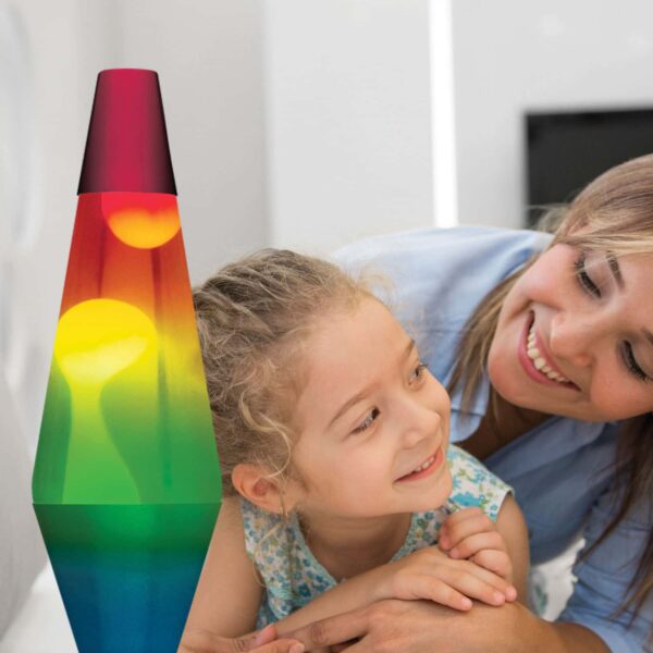 14.5” LAVA Lamp Rainbow – White/Clear/Tricolor - US 6149