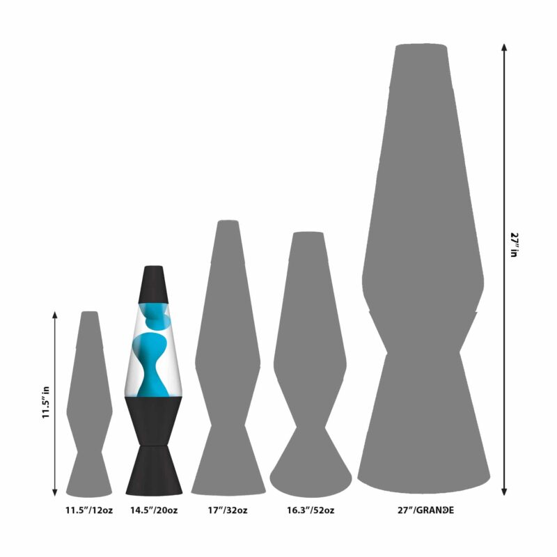 14.5″ LAVA Lamp Neon – Blue/Clear/Black - US 9212