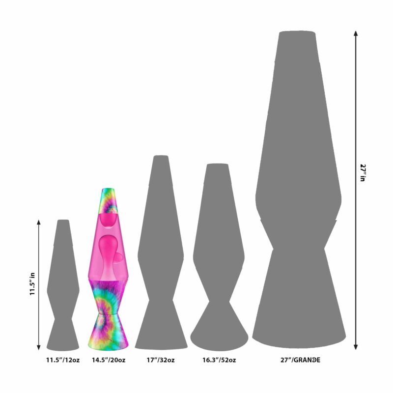 14.5″ LAVA Lamp – Tie Dye Pink Spiral - US 6154
