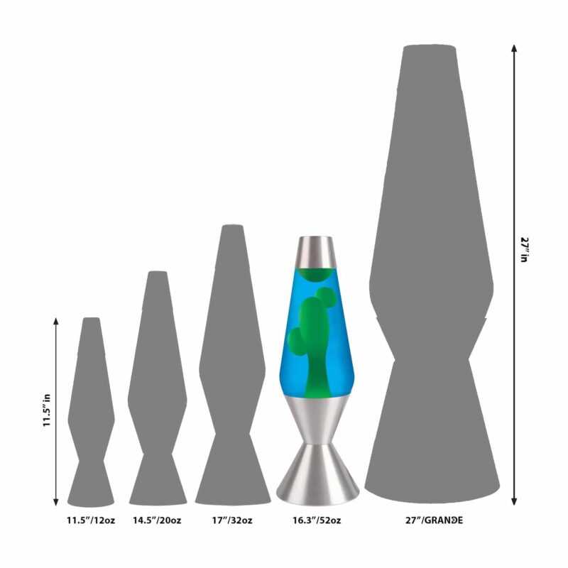 16.3″ LAVA Lamp – Yellow/Blue/Silver - US 9185