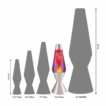 16.3″ LAVA Lamp – Yellow/Purple/Silver - US 4401