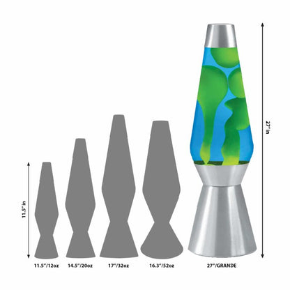 27″ LAVA Lamp Grande – Yellow/Blue/Silver - US 5507
