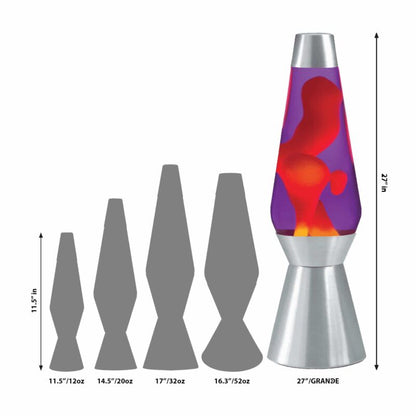 27″ LAVA Lamp Grande – Yellow/Purple/Silver - US 4961